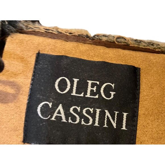 Vintage Oleg Cassini Faux Suede Coat With Faux Fur Trim & Hood size tag missing - Picture 2 of 8
